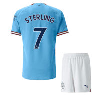 Детская футбольная форма Стерлинг 7 Манчестер Сити 2023 года
