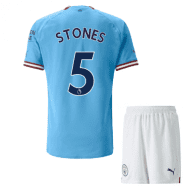 Детская футбольная форма Стоунз 5 Манчестер Сити 2023 года