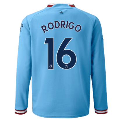 Футболка Родриго Манчестер Сити с длинными рукавами