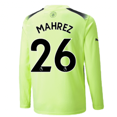 Третья футболка Махрез Манчестер Сити 2022-2023 с длинными рукавами