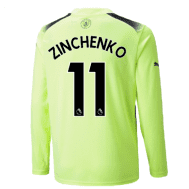 Третья футболка Зинченко Манчестер Сити 2022-2023 с длинными рукавами
