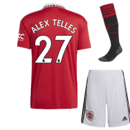 Футбольная форма Алекс Теллес Манчестер Юнайтед 2023 года с гетрами