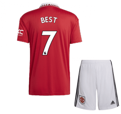 Детская футбольная форма Бест 7 Манчестер Юнайтед 2023 года