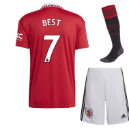 Детская форма Бест 7 Манчестер Юнайтед 2023 года с гетрами