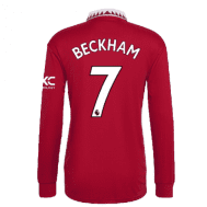 Футболка Бекхэм длинный рукав 2023 год Манчестер Юнайтед