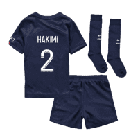 Детская футбольная форма Хакими ПСЖ 2023 года с гетрами