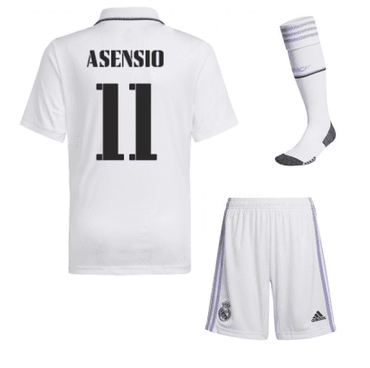 Детская форма Реал Мадрид 2023 года Асенсио 11 с гетрами