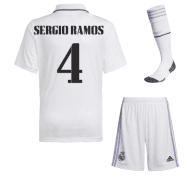Детская форма Реал Мадрид 2023 года Серхио Рамос 4 с гетрами