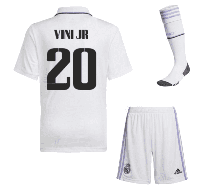 Детская форма Реал Мадрид 2023 года Винисиус 20 с гетрами