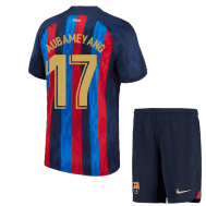 Детская футбольная форма Обамеянг 17 Барселона 2022-2023