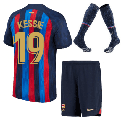 Футбольная форма Кессье Барселона 2023 года с гетрами