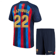 Детская футбольная форма Рафинья 22 Барселона 2022-2023