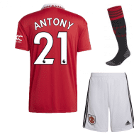 Детская форма Антони 21 Манчестер Юнайтед 2023 года с гетрами