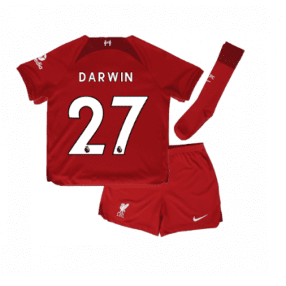 Детская футбольная форма Дарвин 27 Ливерпуль 2023 года с гетрами