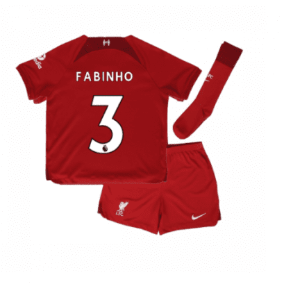 Детская футбольная форма Фабиньо 3 Ливерпуль 2023 года с гетрами