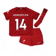 Детская футбольная форма Хендерсон 14 Ливерпуль 2023 года с гетрами