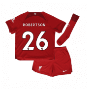 Детская футбольная форма Робертсон 26 Ливерпуль 2023 года с гетрами