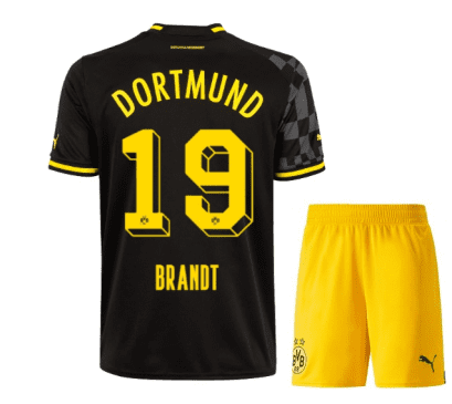 Чёрная детская футбольная форма Брандт Боруссия Дортмунд 2023