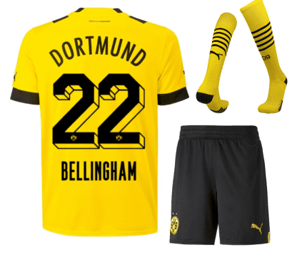 Детская футбольная форма Беллингем Боруссия Дортмунд 2022-2023 с гетрами