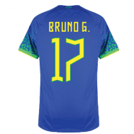 Гостевая футболка Бруно сборной Бразилии 2022