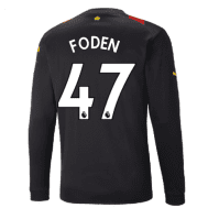Гостевая футболка Фоден Манчестер Сити 2023 длинный рукав
