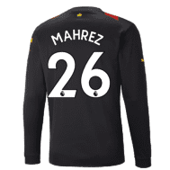 Гостевая футболка Махрез Манчестер Сити 2023 длинный рукав