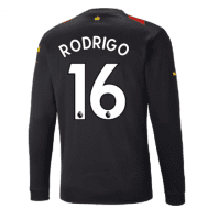 Гостевая футболка Родриго Манчестер Сити 2023 длинный рукав