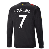 Гостевая футболка Стерлинг Манчестер Сити 2023 длинный рукав
