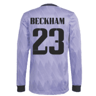 Гостевая футболка Реал Мадрид Бекхэм длинный рукав 22-23 год