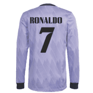 Гостевая футболка Реал Мадрид Роналду длинный рукав 22-23 год