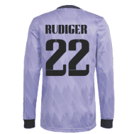 Гостевая футболка Реал Мадрид Рюдигер длинный рукав 22-23 год