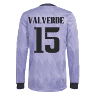 Гостевая футболка Реал Мадрид Вальверде длинный рукав 22-23 год
