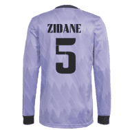 Гостевая футболка Реал Мадрид Зидан длинный рукав 22-23 год