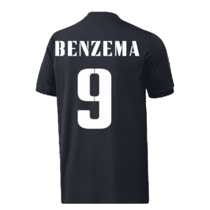 Чёрная детская футболка Реал Мадрид Бензема 9