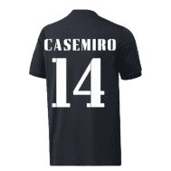 Чёрная детская футболка Реал Мадрид Каземиро