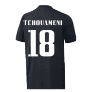 Чёрная детская футболка Реал Мадрид Тчуамени