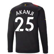 Гостевая футболка Аканджи Манчестер Сити 2023 длинный рукав