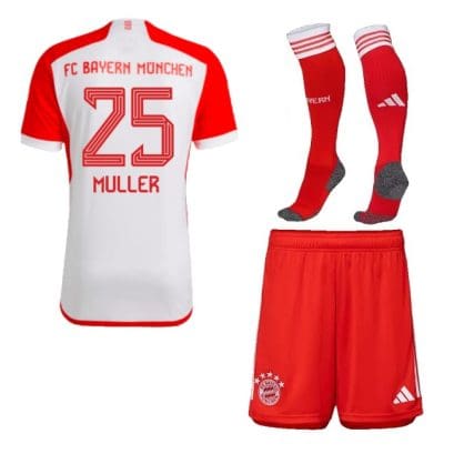 Футбольная форма Мюллер 25 Бавария 2023 - 2024 с гетрами
