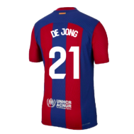 Детская футболка Барселона Де Йонг 2024 года