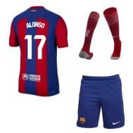Детская футбольная форма Барселона Алонсо 2023 - 2024 с гетрами