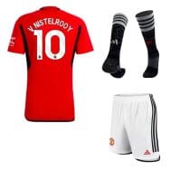 Футбольная форма Нистелрой 10 Манчестер Юнайтед 2023 - 2024 с гетрами
