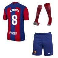 Детская футбольная форма Барселона Иньеста 2023 - 2024 с гетрами