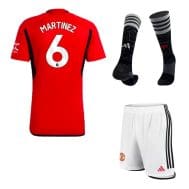 Футбольная форма Мартинес 6 Манчестер Юнайтед 2023 - 2024 с гетрами