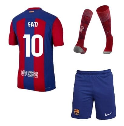 Детская футбольная форма Барселона Фати 2023 - 2024 с гетрами