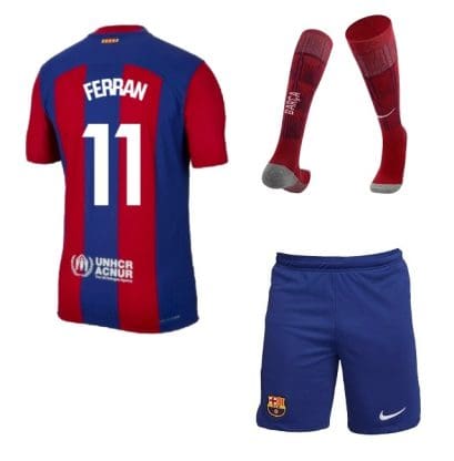 Детская футбольная форма Барселона Ферран 2023 - 2024 с гетрами