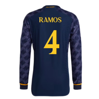 Гостевая футболка Real Madrid с длинными рукавами Рамос
