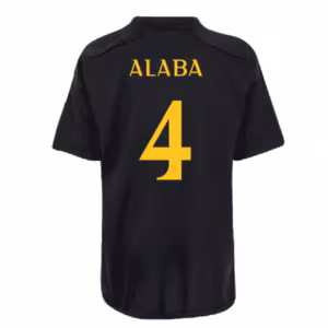 Третья футболка Real Madrid Алаба 23/24 чёрного цвета