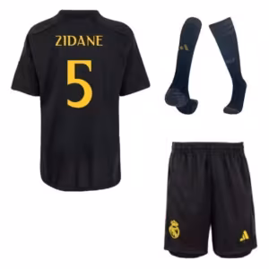 Чёрная футбольная форма Real Madrid Зидан 2024 с гетрами