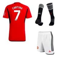 Детская футбольная форма Манчестер Юнайтед Кантона 2023 - 2024 с гетрами
