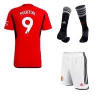 Детская футбольная форма Манчестер Юнайтед Марсьяль 2023 - 2024 с гетрами
